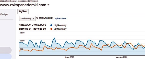 wykres google analytics
